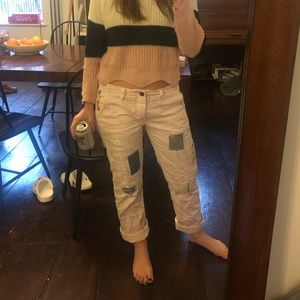 True Religion pink patches cargo pants